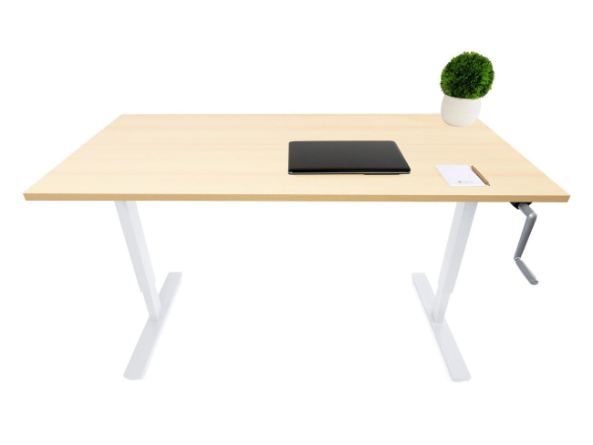 Desktopia Budget - Höhenverstellbarer Schreibtisch mit Kurbel - 1